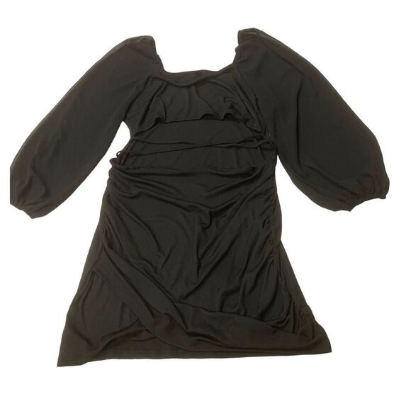 Open Cut Out detail Puff Sleeve Dress - Picture 1 of 7
